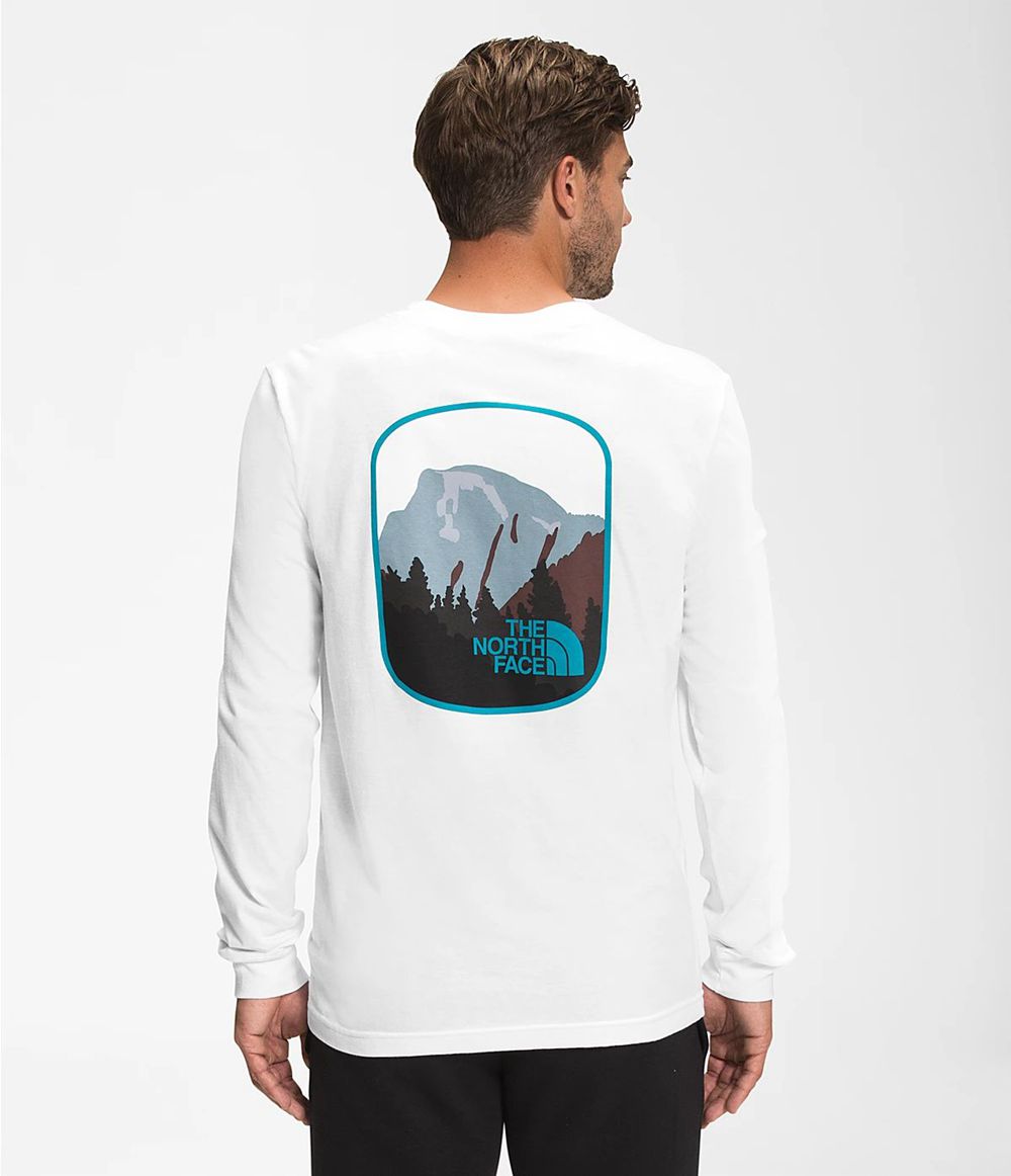 The North Face Lange Ärmel Parks T-Shirts Herren - Weiß CH-341ALYY